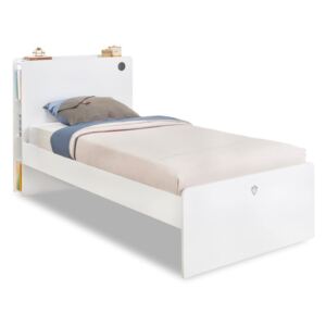 Biela jednolôžková posteľ White Bed, 120 × 200 cm