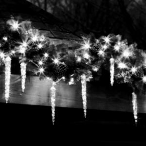 LED Vianočné osvetlenie - Padajúci sneh, 8 trubíc, snowfall bat