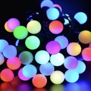 Svetelná LED reťaz guličky, 100m, 1000 LED, RGB