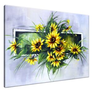 Ručne maľovaný obraz Kytica slnečníc 115x85cm RM2350A_1AS