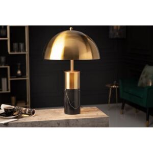IIG - Stolová lampa BURLESQUE 52 cm zlatá, mramorovo čierna
