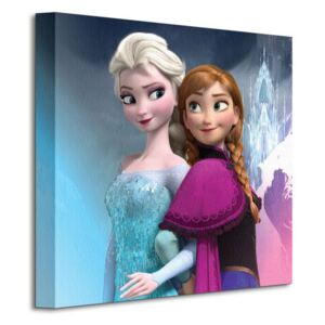 Obraz na plátne Disney Frozen Anna and Elsa 30x30cm WDC91230