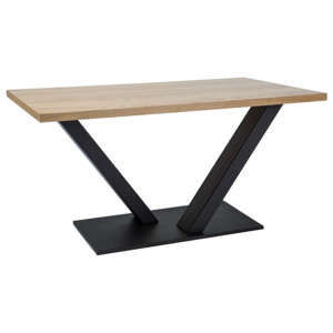 Jedálenský stôl DYNAMIC, 78x90x150, dub/čierna