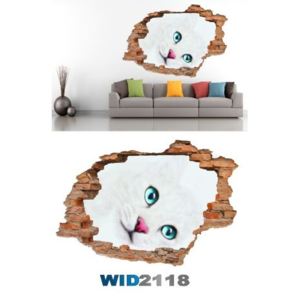 3D samolepka na stenu mačka 2