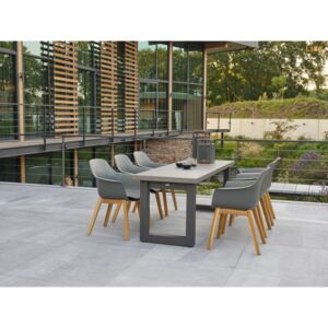 LIFE Stelvio záhradný stôl 210x70cm lava/concrete