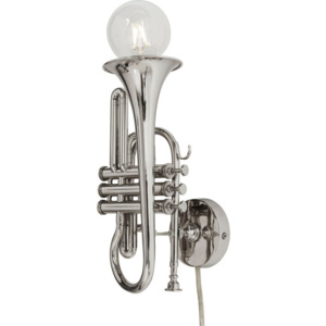 Nástenný vešiak v striebornej farbe Kare Design Trumpet Jazz