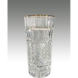 Bohemia Crystal ručne brúsené poháre na vodu a nealko nápoje Felicie Line Gold 350ml (set 2 ks)