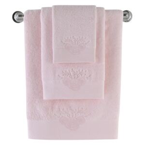 Soft Cotton Luxusný uterák MELIS 50x100 cm. Absorpčné uteráky MELIS tkané z česanej bavlny, antibakteriálnou ochranou sú veľmi hebké a príjemné na dotyk. Ružová