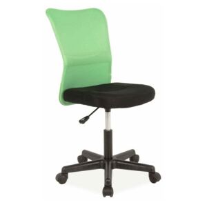 Kancelárska stolička ERGO, 74-86x41x41x43-53, čierna/zelená