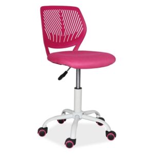 Kancelárska stolička XAVIER, 75-87x41x38x45-57, ružová