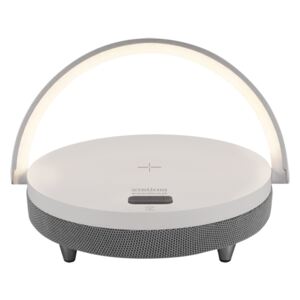 Strühm Stmievateľná stolná lampa s bezdrôtovým nabíjaním SATURN LED WHITE SPEAKER 17296