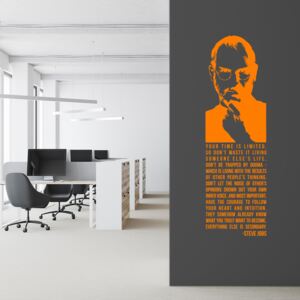 GLIX Steve Jobs - samolepka na zeď Oranžová 30 x 100 cm