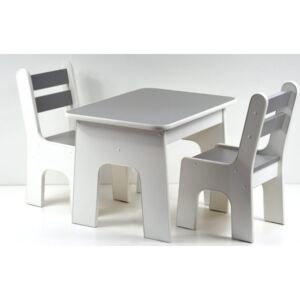 Stol +stoličky zo zásuvkami K2 grafit