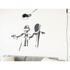 GLIX Banksy "Daft Fiction" - nálepka na stenu Šedá 50 x 30 cm