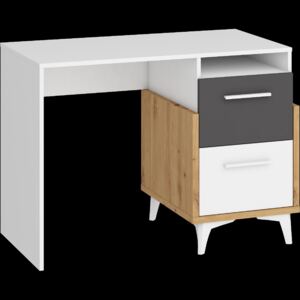 WIP Písací stôl HEY-03 105 Farba: Dub artisan/biela/grafit