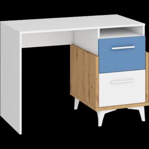 WIP Písací stôl HEY-03 105 Farba: Dub artisan/biela/modrá