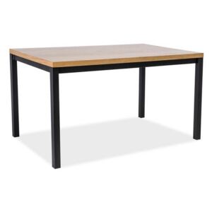 Jedálenský stôl NORMO, 77x80x120, dub/čierna