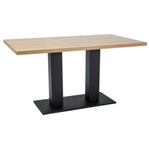 Jedálenský stôl BRONTO, 78x90x180, dub/čierna