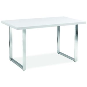 Jedálenský stôl GIN, 75x80x130, biela