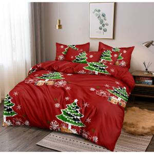 Vianočné posteľné obliečky s vianočným stromčekom