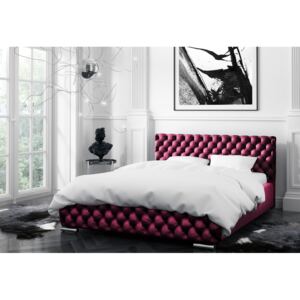 Čalúnená posteľ RAFO + matrac DE LUX, 200x200, gloss velvet 1213
