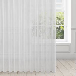 Záclona ALEXA vyrobená z hladkej priehľadnej mikrosieťky s vysokým leskom - biela