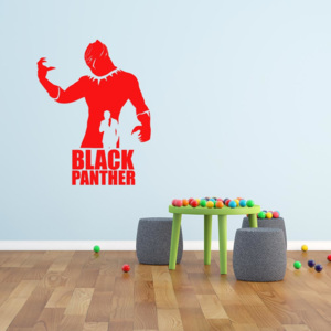 GLIX Avengers Black Panther - samolepka na stenu Červená 30x20 cm