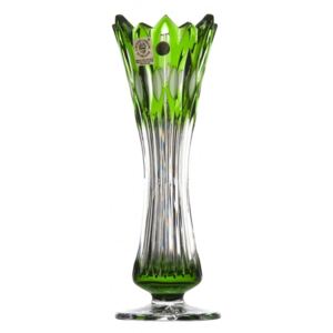 Krištáľová váza Flame I, farba zelená, výška 205 mm
