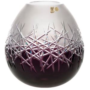 Krištáľová váza Hoarfrost, farba fialová, výška 280 mm