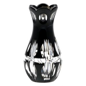 Krištáľová váza Lisette, farba čierna, výška 128 mm