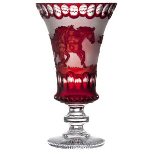 Krištáľová váza Kone, barva rubínová, výška 475 mm