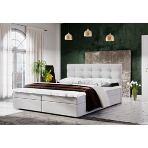 Čalúnená posteľ LAKE 2 + rošt + matrac + topper, 160x200, Cosmic 10