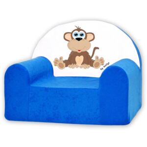 MAXMAX Detské kresielko opičky - modré
