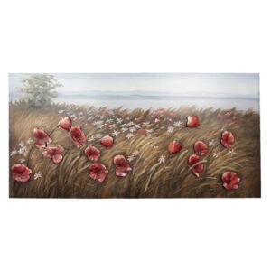 Nástenná kovová dekorácia / obraz Flowers - 120*4*60cm