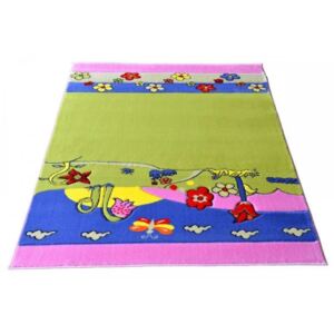 Detský koberec Lúka ružový, Velikosti 133x190cm