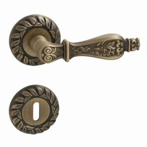 Dverové kovanie MP Siracusa R (OGS) - WC kľučka-kľučka s WC sadou/OGS (bronz česaný mat)