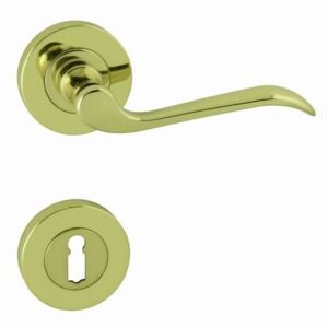 Dverové kovanie MP Kristina 2-R (OLV) - WC kľučka-kľučka s WC sadou/OLV (mosadz leštená a lakovaná)