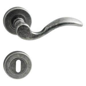 Dverové kovanie MP Paperino-R (OGA) - WC kľučka-kľučka s WC sadou/OGA (antik šedá)