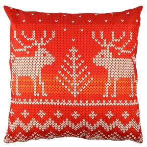 Vankúš s jeleňmi Christmas Knitting