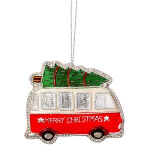 Vánoční ozdoba Christmas Camper Van Zari Embroidery