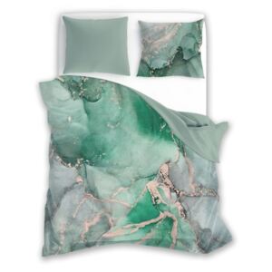 FARO Saténové Francúzske obliečky Minerál Light green Bavlna - Satén, 220/200 cm