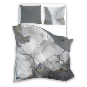 FARO Saténové Francúzske obliečky Minerál Grey Bavlna - Satén, 220/200 cm