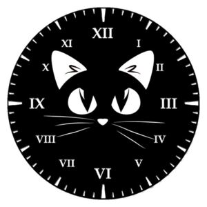 Detské hodiny Čierna mačička 30x30cm ZD5378A_1OD
