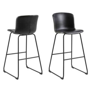 Dizajnová barová stolička Nerilla, čierna