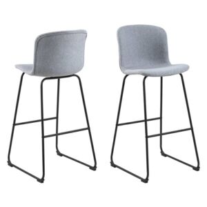 Dizajnová barová stolička Nerilla, svetlo šedá