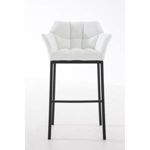Barová stolička Damas B4 ~ koženka, čierny rám Farba Biela