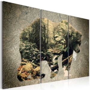 Obraz na plátne - The Bear in the Forest 120x80 cm