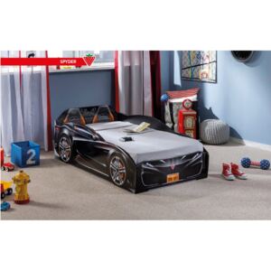 Cilek Detská posteľ auto 70x130 cm Spyder čierna