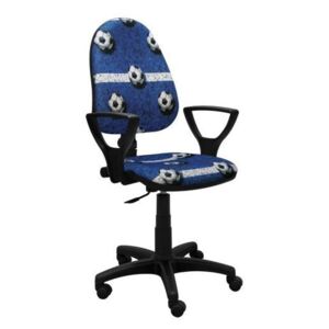 MAXMAX Dětská otočná židle GREG - FOTBAL modrá
