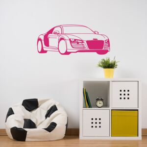 GLIX Audi - nálepka na stenu Růžová 75 x 30 cm